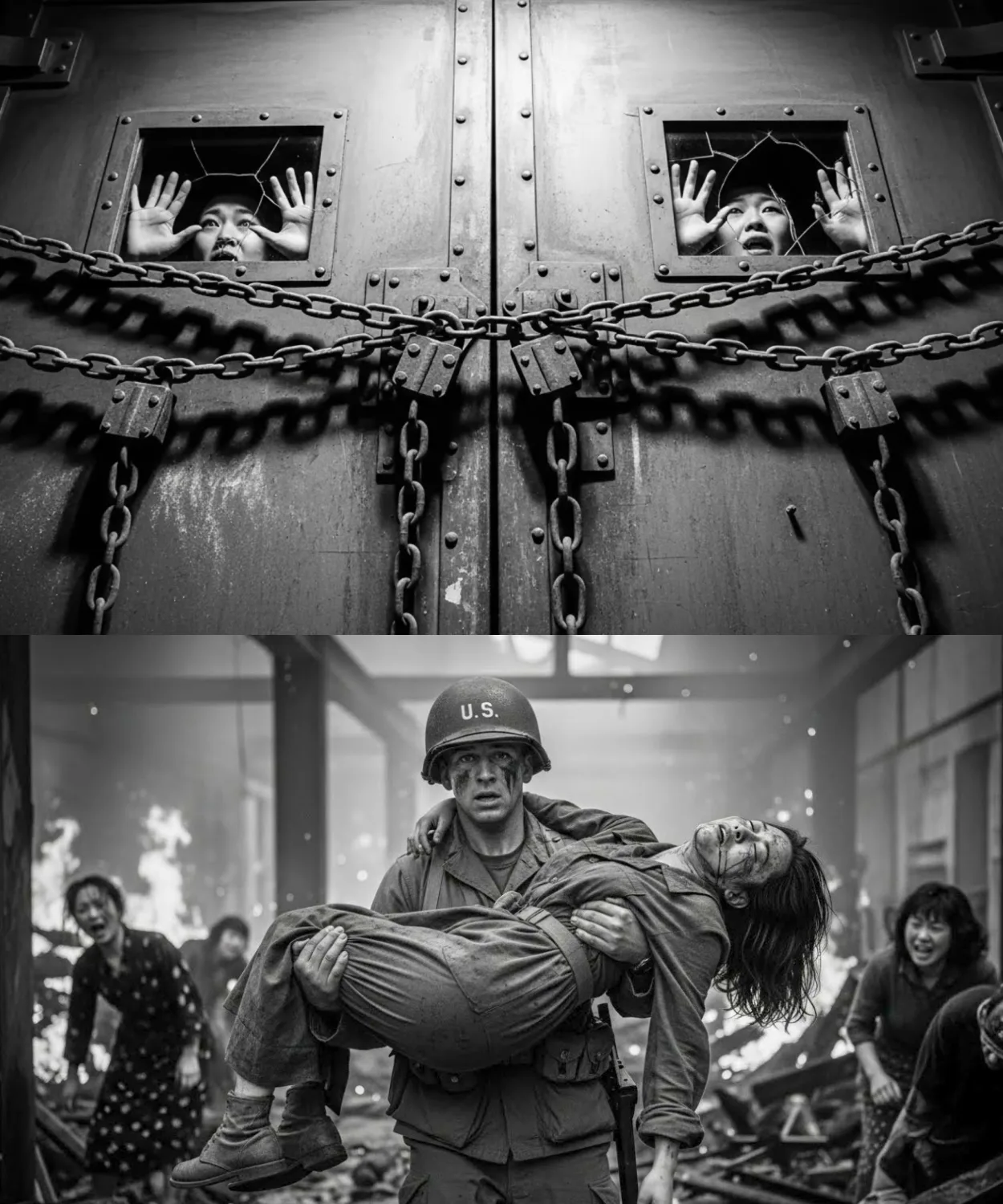 Japanese Female POWs Were Locked in a Burning Factory — U.S.Soldiers Smashed Through Walls